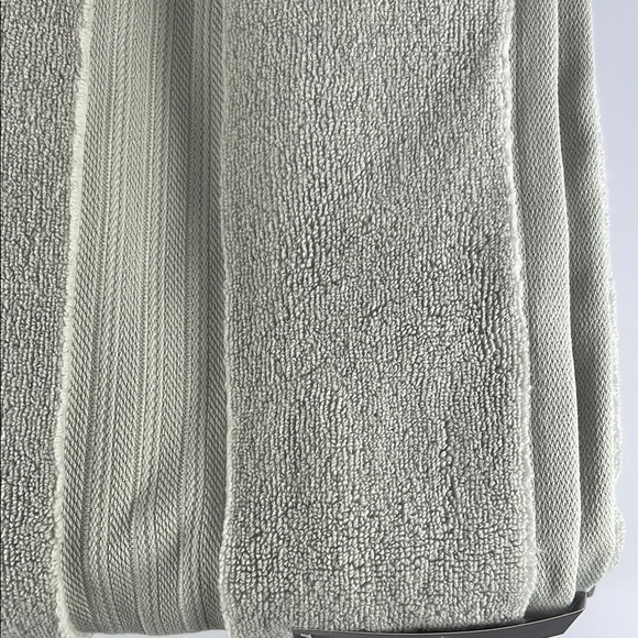 8 Pc Brooks Brothers Gray Bath Towel Set Premium Cotton Zero Twist Solucell NEW - Picture 7 of 9